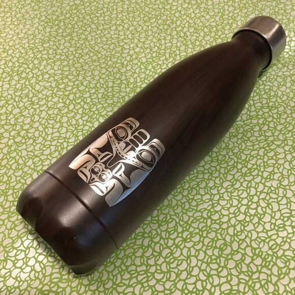 Wood Grain Haida Bear Water Bottle - Picture 12 of 12